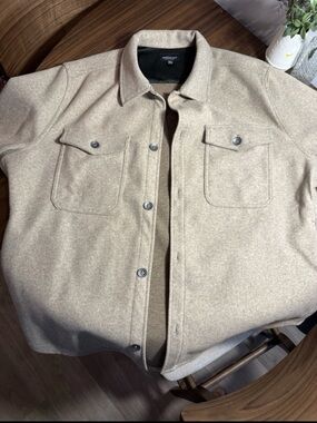 Jeremiah American Legacy Neutral/Light Taupe Wool Shirt Jacket (Fits like XXL)